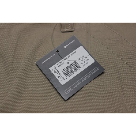 Eddie Bauer women's slightly curvy high rise khaki canvas utility shorts 16 - Picture 14 of 14